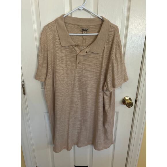 Ruxen‎ Beige Knit Short Sleeve Size XXL NWT - Picture 1 of 3